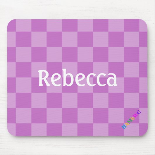 HAMbWG - ComputerMaus - Lilac Schachbrett Diagonal Mousepad (Vorne)