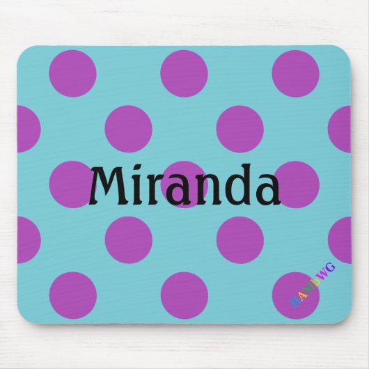 HAMbWG - ComputerMaus - Polka-Dots für Violett Mousepad (Vorne)