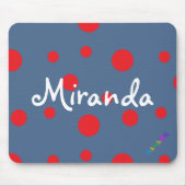 HAMbWG - ComputerMaus - rote Polka-Punkte Mousepad (Vorne)