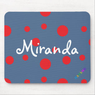 HAMbWG - ComputerMaus - rote Polka-Punkte Mousepad