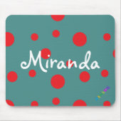 HAMbWG - ComputerMaus - rote Polka-Punkte Mousepad (Vorne)