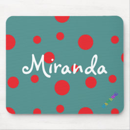 HAMbWG - ComputerMaus - rote Polka-Punkte Mousepad
