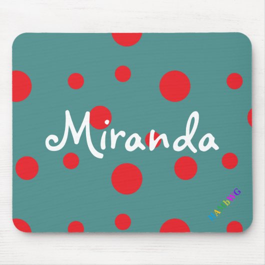 HAMbWG - ComputerMaus - rote Polka-Punkte Mousepad (Vorne)