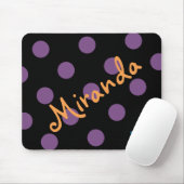 HAMbWG - Computermäuse - Polka-Punkte auf schwarz Mousepad (Mit Mouse)