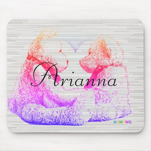 HAMbWG - Computermäuse - Teddybären-Liebe Mousepad (Vorne)