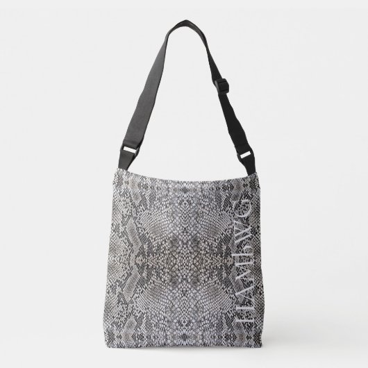 HAMbWG Cross Body Bag oder Tasche - B W Snakeskin  (Vorderseite)
