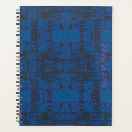 HAMbWG - Daily Plananner - Distress look Goth Blue Planer (Vorderseite)