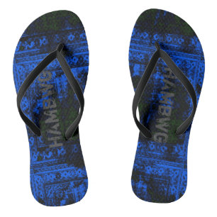 HAMbWG - Drehen-Flop - Gothic Blue Badesandalen