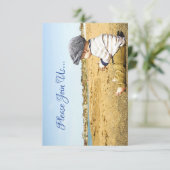 HAMbWG - Einladung - Baby am Strand (Stehend Vorderseite)