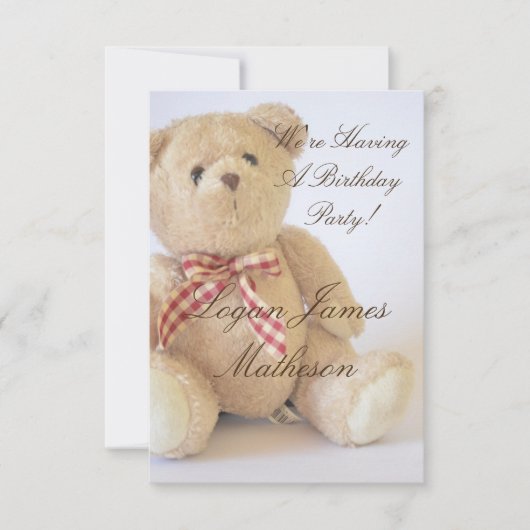 HAMbWG - Einladung - Teddybär (Vorderseite)