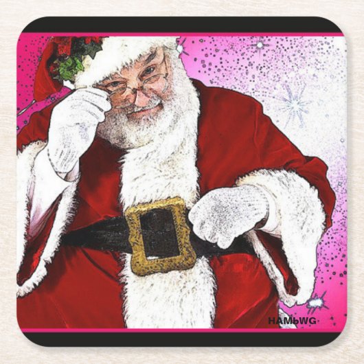 HAMbWG - Entsorgbare Untersetzer - Weihnachtsmann (Vorderseite)