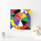 HAMbWG-Farbrad - Wall-Uhr Quadratische Wanduhr (Zuhause)