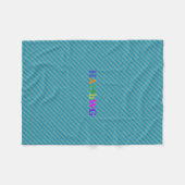 HAMbWG Fleece Blanket - Aqua Stripe (Vorderseite (Horizontal))