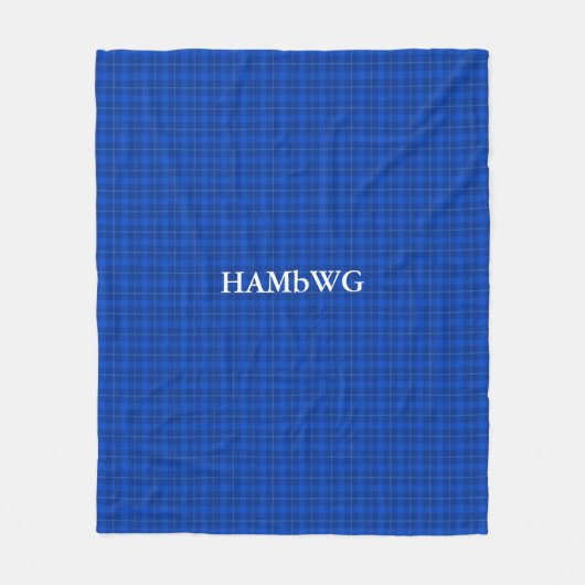 HAMbWG Fleece Blanket - Blau Kariert (Vorderseite)