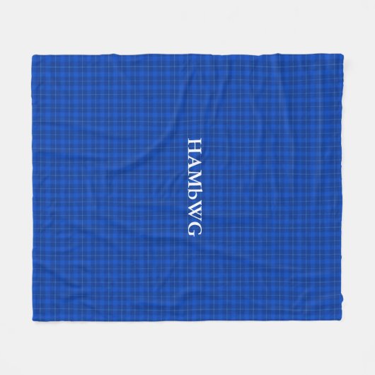 HAMbWG Fleece Blanket - Blau Kariert (Vorderseite (Horizontal))