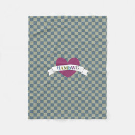 HAMbWG - Fleece Blanket - Gingham W Heart