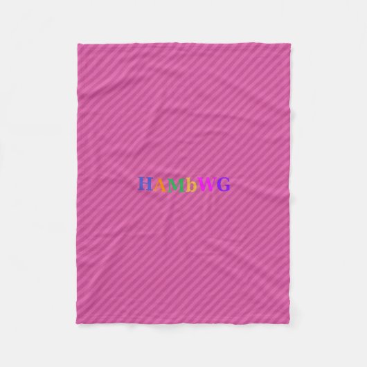 HAMbWG Fleece Blanket - Himbeerenstreifen (Vorderseite)