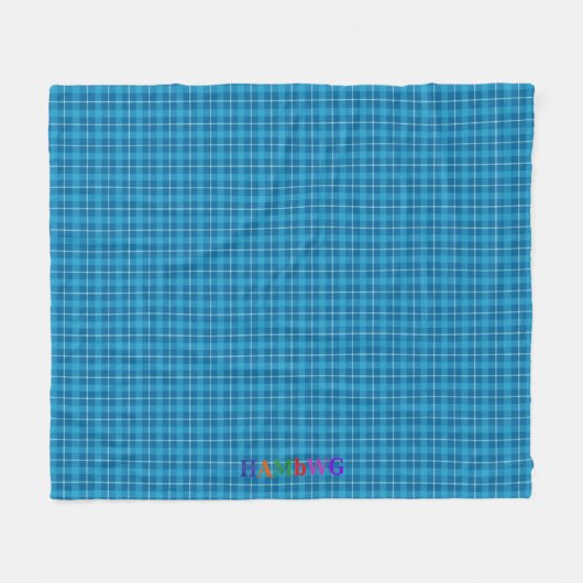 HAMbWG Fleece Blanket - L. Blue Kariert (Vorderseite (Horizontal))