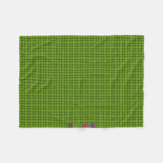 HAMbWG Fleece Blanket - L. Green Kariert (Vorderseite (Horizontal))