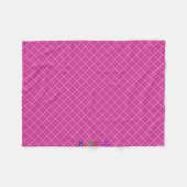 HAMbWG Fleece Blanket - Rosa Kariert (Vorderseite (Horizontal))