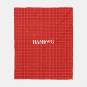 HAMbWG Fleece Blanket - Rot Kariert (Vorderseite)