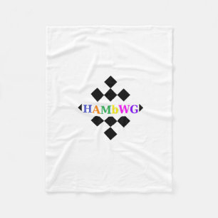 HAMbWG - Fleece Blanket - Schachbrett w Logo