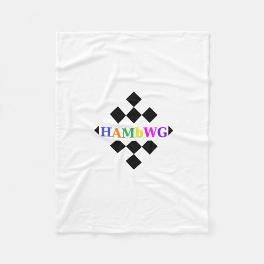 HAMbWG - Fleece Blanket - Schachbrett w Logo (Vorderseite)