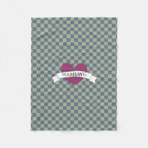 HAMbWG - Fleece-Decke - Gingham mit Herz Fleecedecke