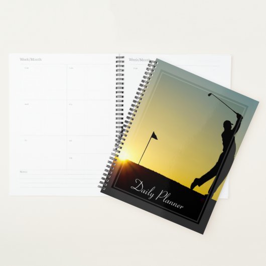 HAMbWG - Foto Daily Planner - Golfer in Sunset Planer (Anzeige)