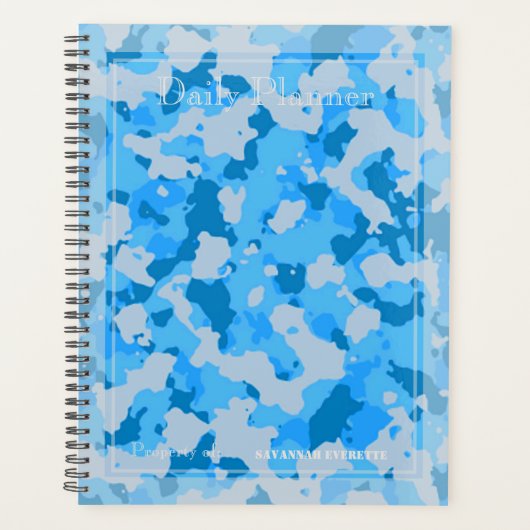 HAMbWG - Foto Daily Planner - Light Blue Camouflag Planer (Vorderseite)