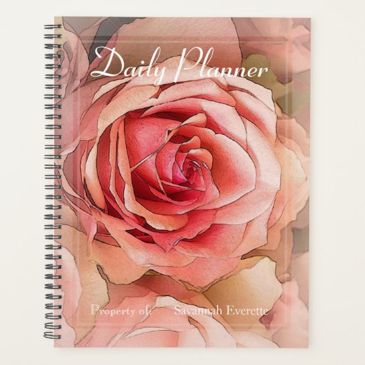HAMbWG - Foto Daily Planner - Peach Roseeach Planer (Vorderseite)