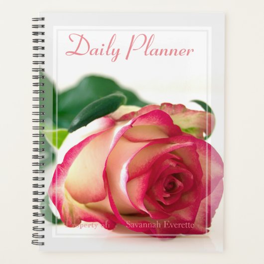 HAMbWG - Foto Daily Planner - Single Rose Planer (Vorderseite)