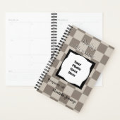 HAMbWG - Foto Daily Planner - Taupe Schachbretts Planer (Anzeige)