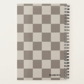 HAMbWG - Foto Daily Planner - Taupe Schachbretts Planer (Rückseite)