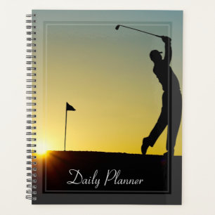HAMbWG - Foto Tagesplaner - Golfer im Sonnenunterg Planer
