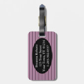 HAMbWG Gepäckanhänger mit Lederband - Neon Pink (Rückseite vertikal)