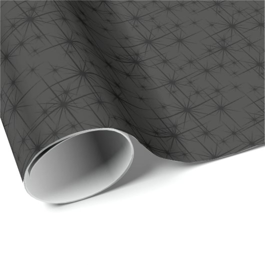 HAMbWG Glossy Wrapping Paper - Black Starry Geschenkpapier (Rolleneckpunkt)