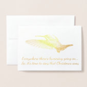 HAMbWG - Gold Foil Card - Humming Bird Folienkarte (Vorderseite mit Umschlag)