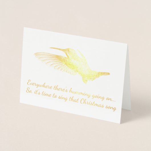 HAMbWG - Gold Foil Card - Humming Bird Folienkarte (Vorderseite)