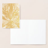 HAMbWG - Gold Foil Card - Katze Folienkarte (Anzeige)