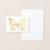 HAMbWG - Gold Foil Card - Schmetterling Mini Note Folienkarte (Anzeige)