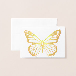 HAMbWG - Goldfolie Karte - Schmetterling Mini Noti
