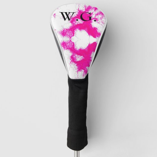 HAMbWG Golf Iron Head Cover - Pink Ink Spritzer Golf Headcover (Vorderseite)