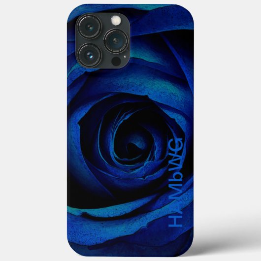 HAMbWG - Gothic Blue Rose Case-Mate iPhone Hülle (Rückseite)