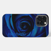 HAMbWG - Gothic Blue Rose iPhone Hülle (Rückseite (Horizontal))