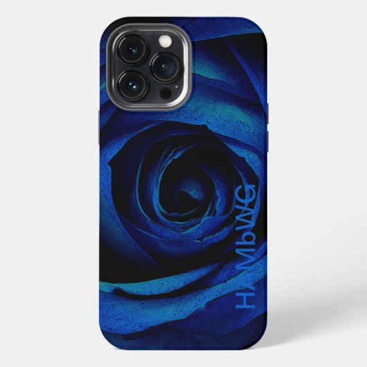 HAMbWG - Gothic Blue Rose iPhone Hülle (Rückseite)