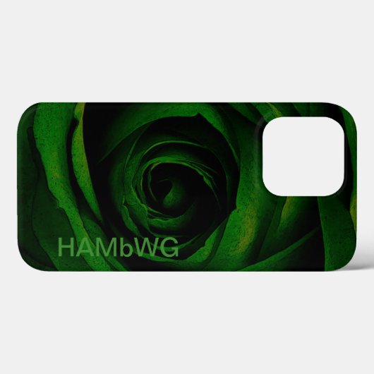 HAMbWG - Gothic Green Rose Case-Mate iPhone Hülle (Rückseite (Horizontal))