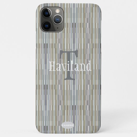 HAMbWG Gray Gold Gradient Monogram Case-Mate iPhone Hülle (Rückseite)