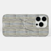 HAMbWG Gray Gold Gradient Monogram Case-Mate iPhone Hülle (Rückseite (Horizontal))
