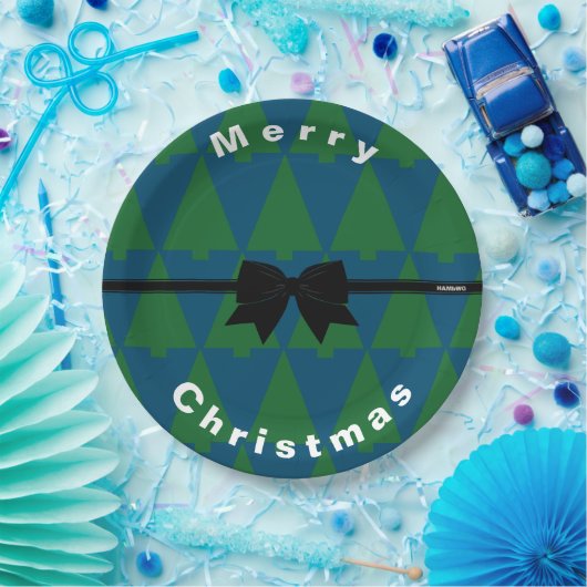 HAMbWG Grüne Weihnachtsbaumen Papierplatte Pappteller (Party)